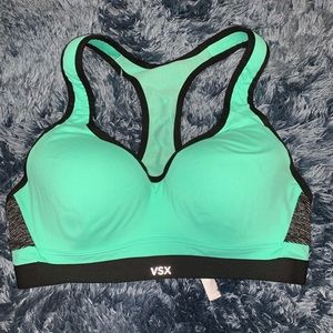 VSX teal sports bra